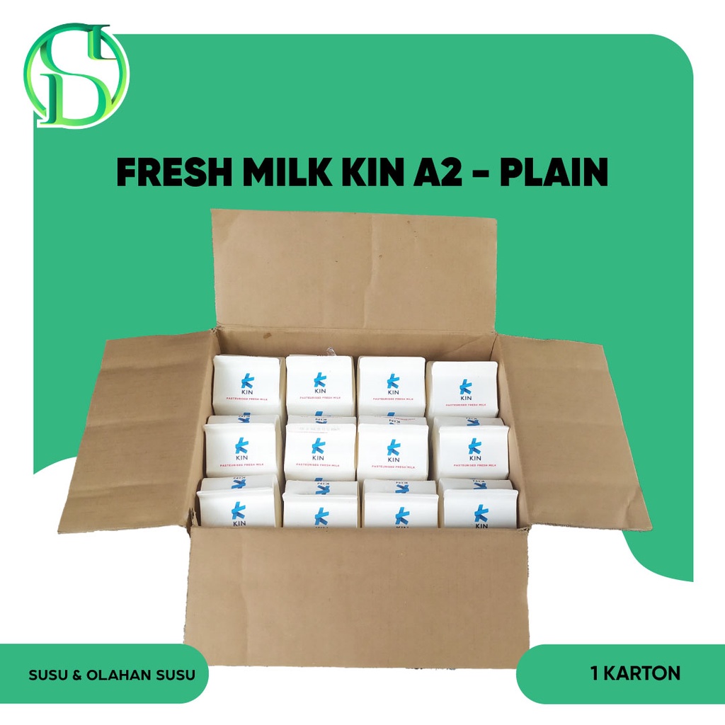 

Fresh Milk KIN A2 Plain 1 Karton / 12 pcs 1000 ml