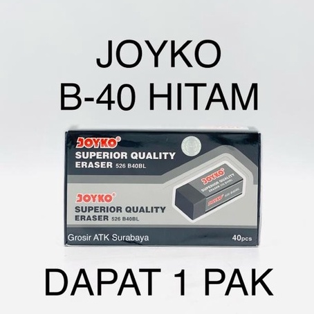 

( DAPAT 1 PAK ) PENGHAPUS JOYKO B40 HITAM / Stip Eraser Joyko Kecil B40 / B 40 526-B40BL Hitam