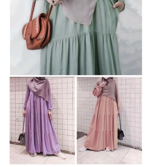 Chekout GAMIS BASIC  / GAMIS RAYON POLOS / GAMIS PLAIN SUSUN / GAMIS CANDA / GAMIS HITAM POLOS
