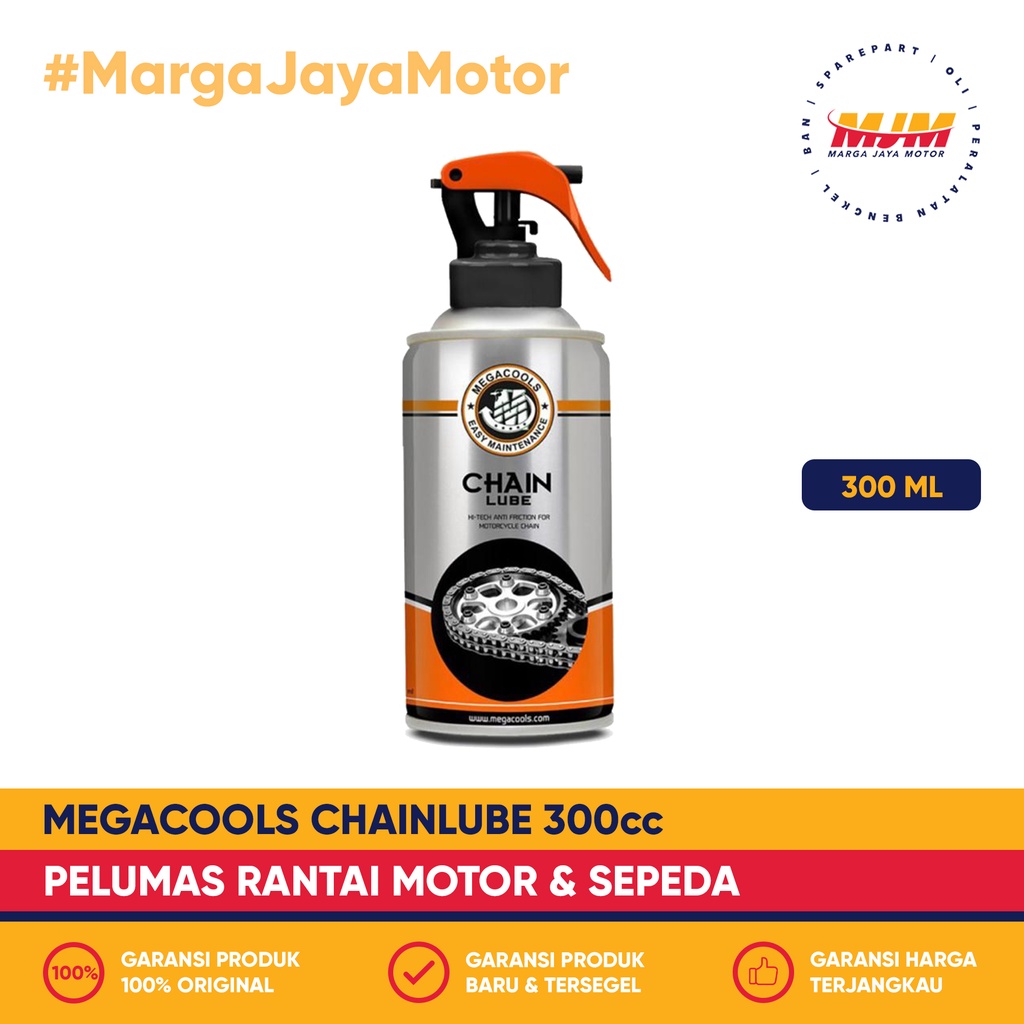 Megacools Chain lube 300ml Pelumas Rantai Motor Sepeda