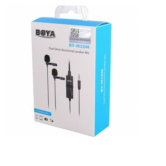 10.10 FLASH SALE BOYA BY-M1DM Boya M1DM Microphone Mic Clip on Dual MICROPHONE BY-M1DM 