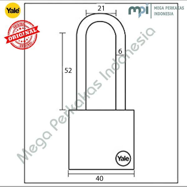 GEMBOK PADLOCK YALE YE1 40 152 Brass Padlock Essential Series