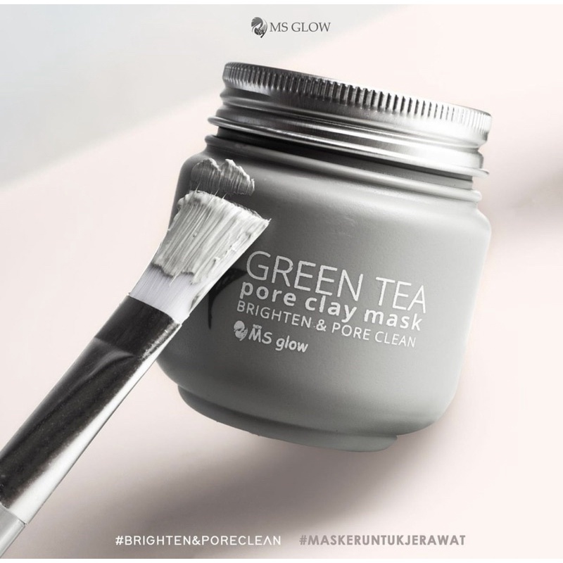 MASKER GREENTEA MSGLOW CLAY MASK TERMURAH