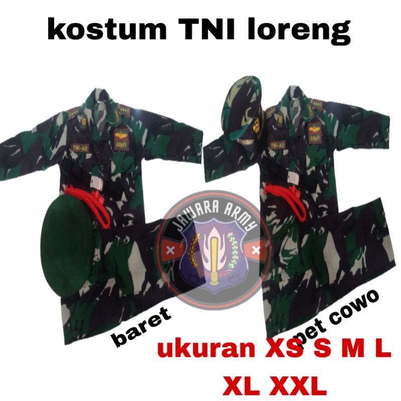 TNI AD ANAK Baju seragam tni ad anak sekolah tk paud au al tentara nasional indonesia anak laki pere