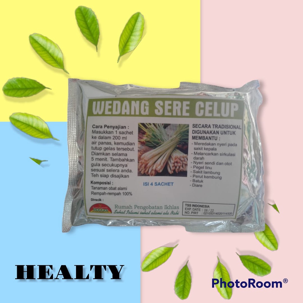 

Wedang Teh Sere Serai Sereh celup 100% Herbal