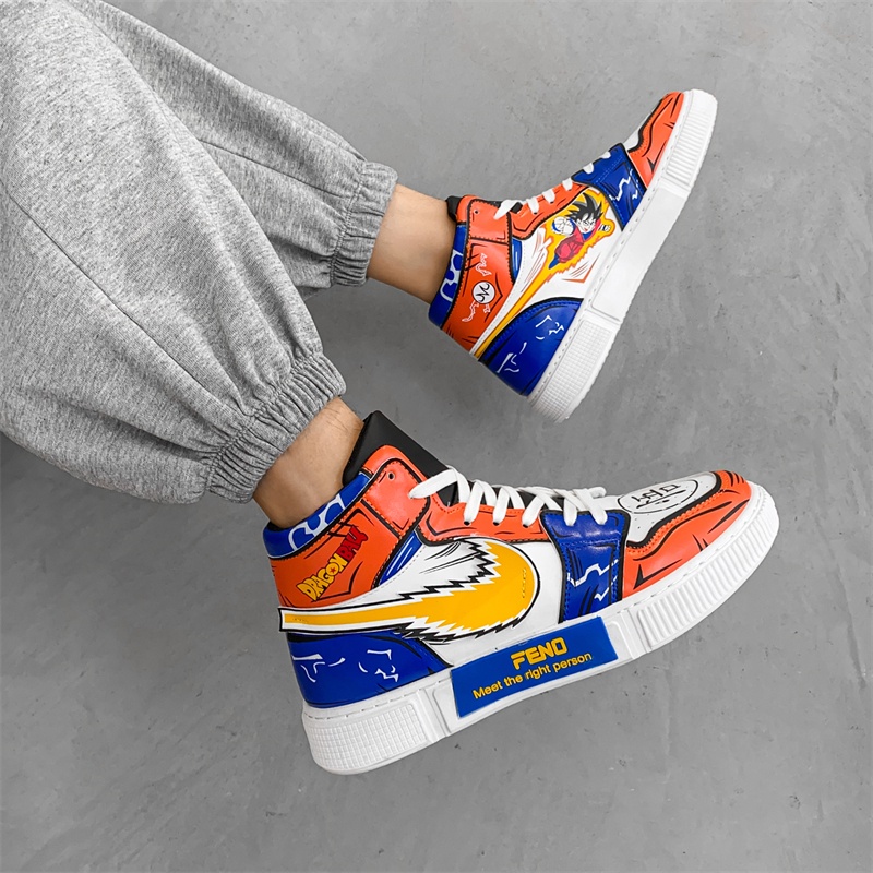 Anime Cosplay Kakarot Casual Sepatu Import Pria Running Sneaker Tinggi Dragon Ball Vegeta SON GOKU SAIYAN Keren Boots 210