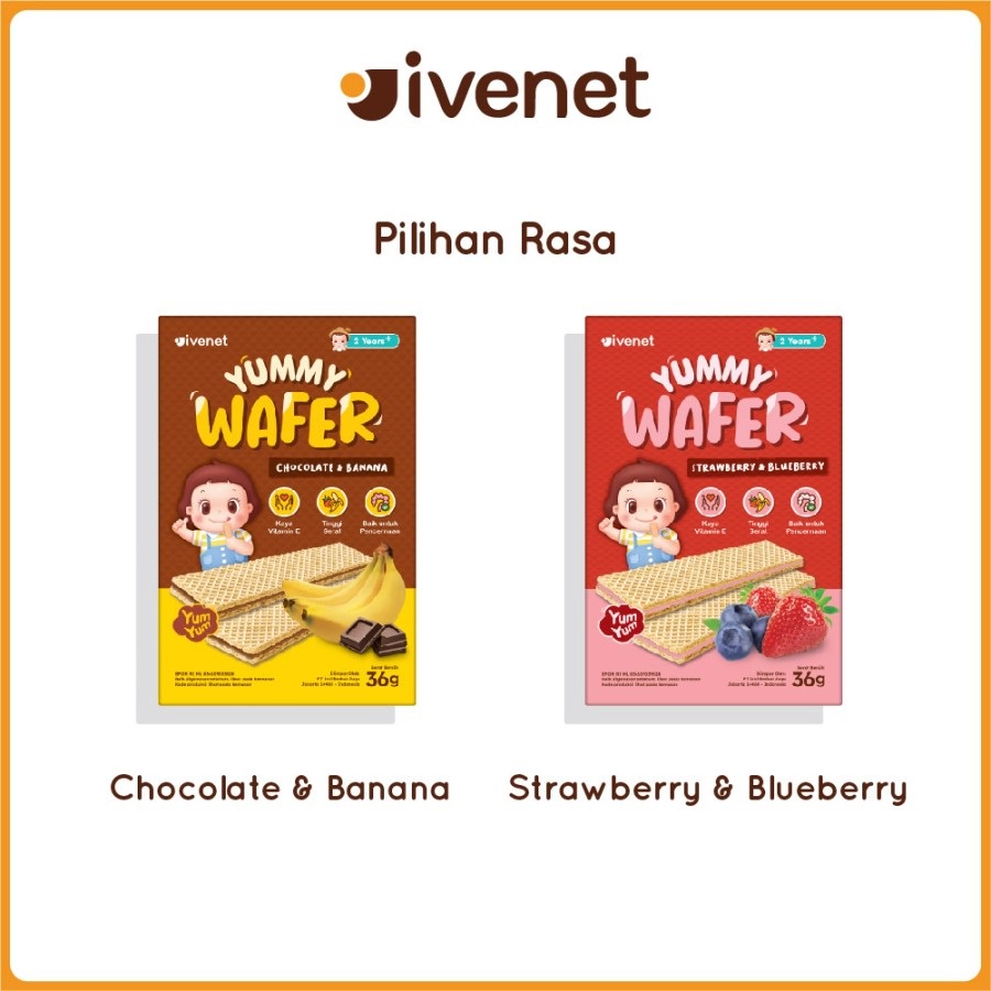 Ivenet Yummy Wafer - Snack Jajanan Cemilan Bayi dan Anak