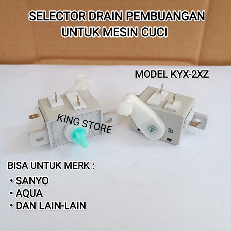 SELEKTOR PEMBUANGAN MESIN CUCI KYX-2XZ SANYO / SELECTOR SWITCH DRAIN MESIN CUCI BERKUALITAS