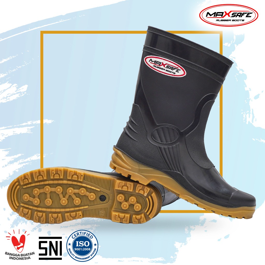 Sepatu Boot Pendek Toyobo &amp; MaxSafe Hitam