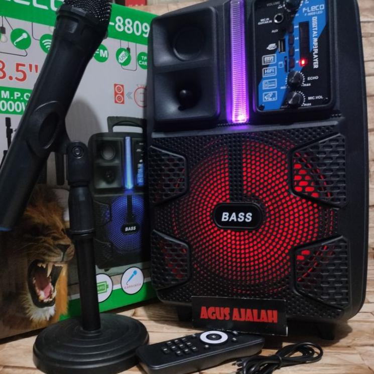 Special Price speaker bluetooth karaoke 8,5 inch mic wireless x bass radio fm 5000watt LED xtra bass