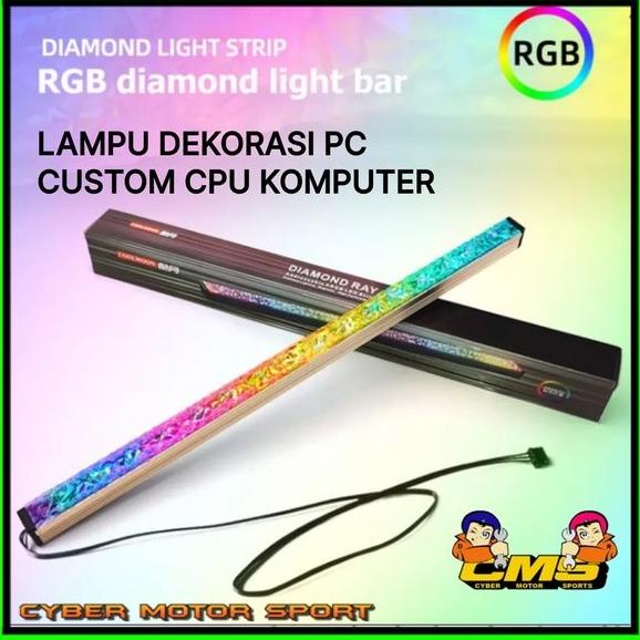 Lampu RGB crystal diamond dekorasi pc komputer custom. pc komputer