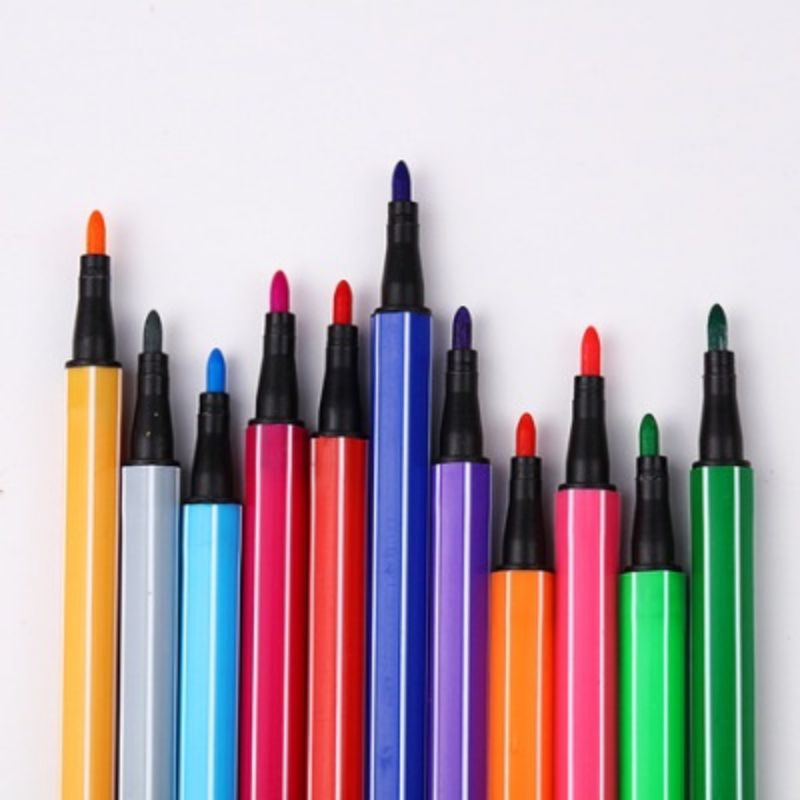 Spidol Warna Pena 12 Warna Pulpen Watercolor Pen Drawing Color Pen