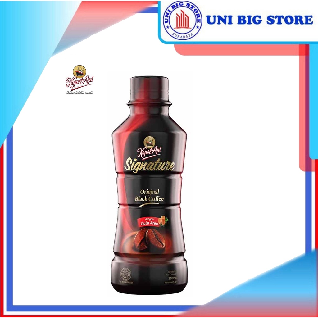 Jual Kapal Api Signature Original Black Coffee Ml Botol Kopi Gula Aren Shopee Indonesia