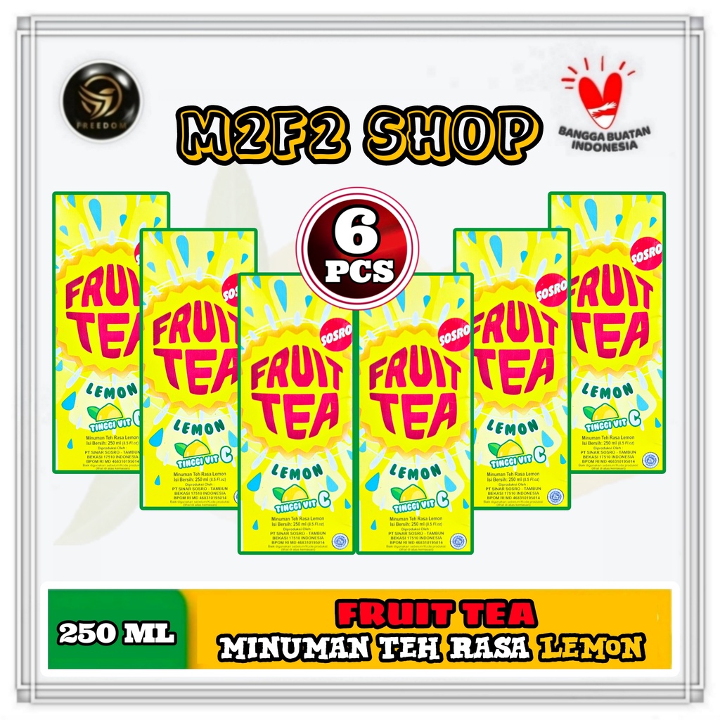 

Fruit Tea Teh Rasa Lemon Kotak - 250 ml (Kemasan 6 Pcs)