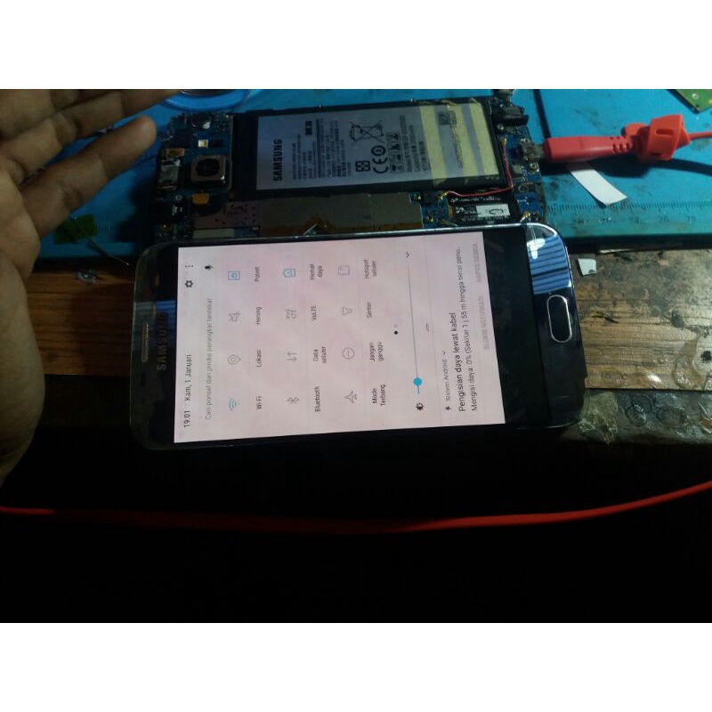 LCD SAMSUNG S6 FLAT ORIGINAL COPOTAN