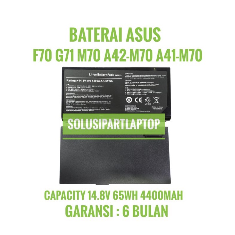 BATERAI ASUS F70 G71 M70 A42-M70 A41-M70