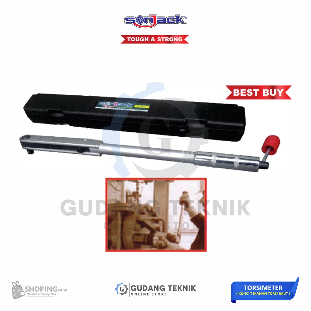 TORSIMETER 1&quot; SONJACK SJ-1400 / Kunci Momen Torsi 1015-1890 N.m SONJACK SJ1400 - Kunci Tekanan Torsi Baut SONJACK SJ 1400