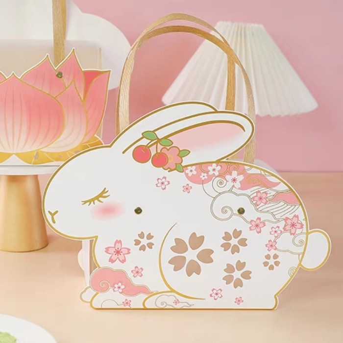 

Bunny mooncake box kotak kue bulan kelinci kotak mooncake terbaru