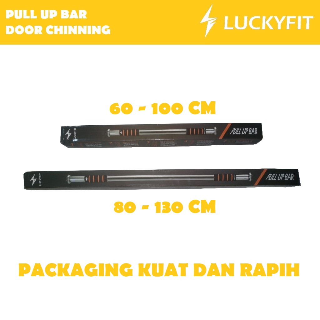 PULL UP BAR DOOR CHINNING LUCKYFIT ALAT FITNESS OLAHRAGA RUMAH Adjustable Chin Up Iron Gym Doorway