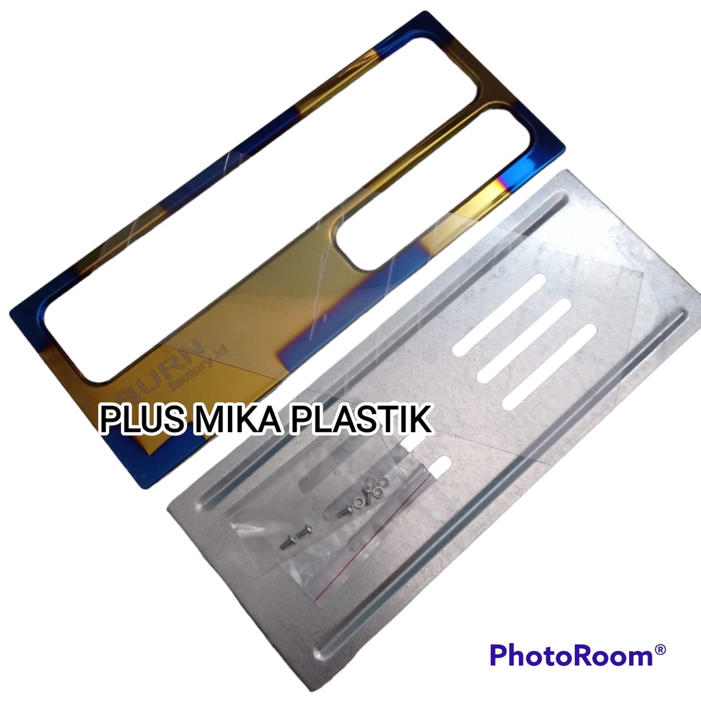 bingkai plat motor variasi / bingkai plat motor twotone / satuan / universal cocok semua motor