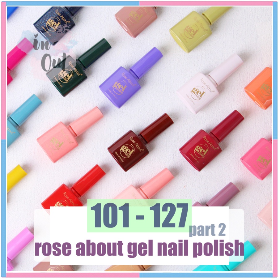 (101-127) ROSE ABOUT Kutek Halal Soak Off Gel Nail polish UV LED / Kutek Glitter Nail Art Gel Halal / cat kuku KU045