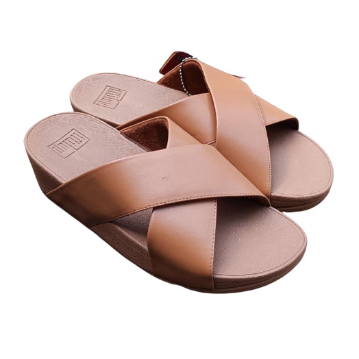 Sandal Fitflop Ringer Cross Slide / Sandal Wanita / Fitflop Slide / Ringer Slide