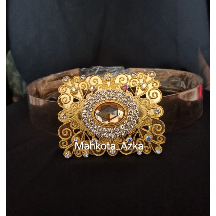 Ikat Pinggang Plat + Bros Obi Kebaya Pengantin