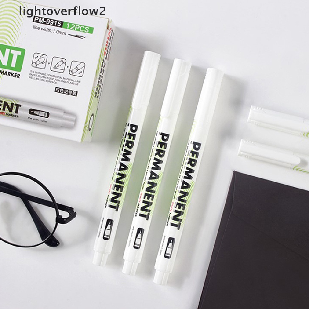 (lightoverflow2) 3pcs / set Spidol Highlighter Warna Putih Untuk Menggambar / Sketsa (ID)