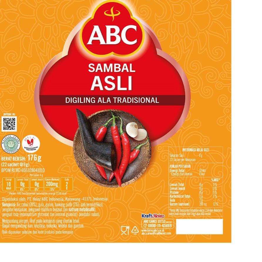

11.11✔️ABC Saus Sambal Asli 22 x 8 g - Multi Pack 4 pcs|RA4