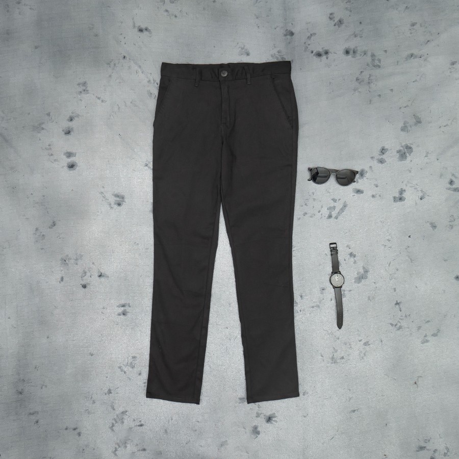 Celana Chino Panjang Premium Dzargo - Hitam, 30