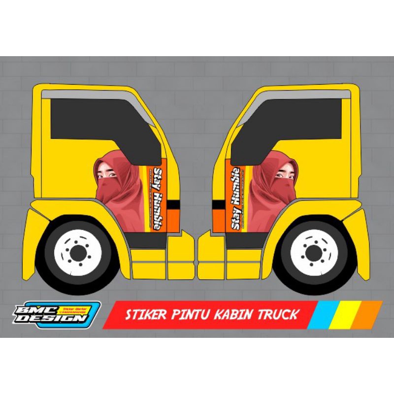 stiker pintu kabin truk ragasa, stiker pintu kabin truk