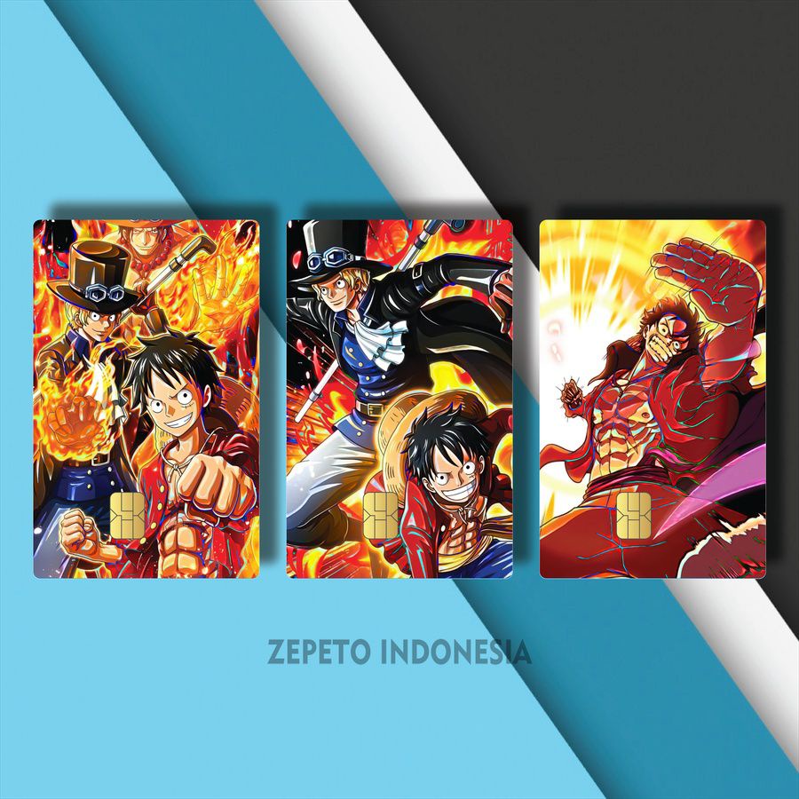 SKIN KTP AESTHETIC ANIME KARAKTER ONE PIECE HOLOGRAM 84H52/QS9HJ/ STICKER KTP AESTHETIC ANIME GAMBAR