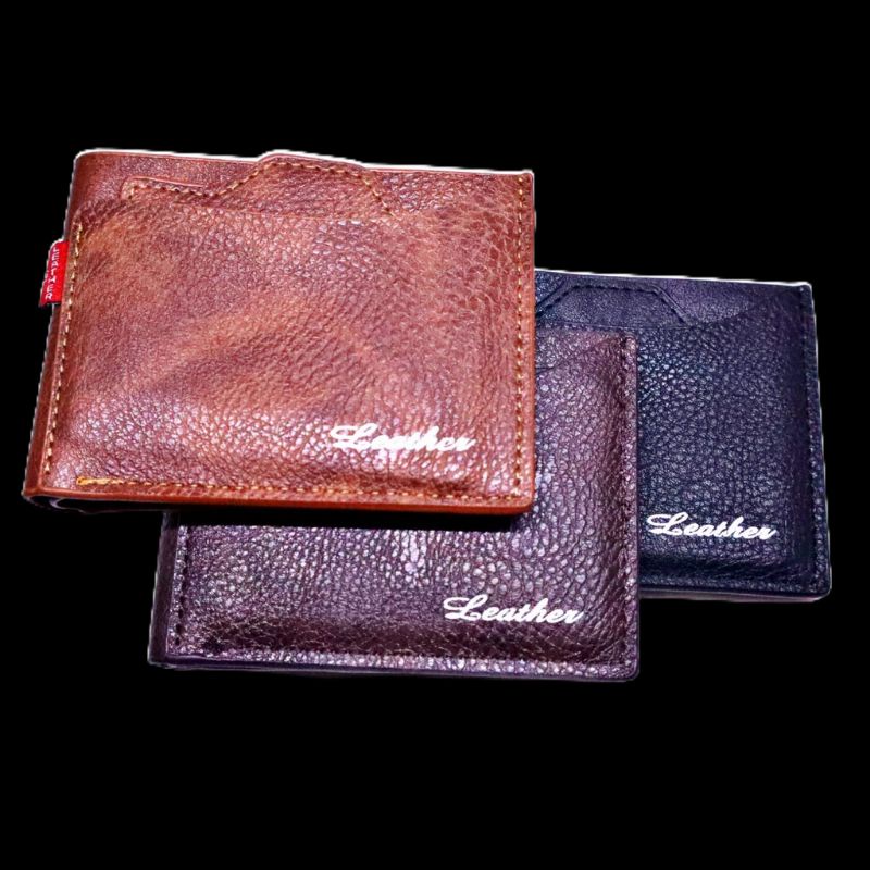 DOMPET LIPAT KULIT PRIA 2 LUBANG LEATHER SINTETIS MODEL CABUT FASHION