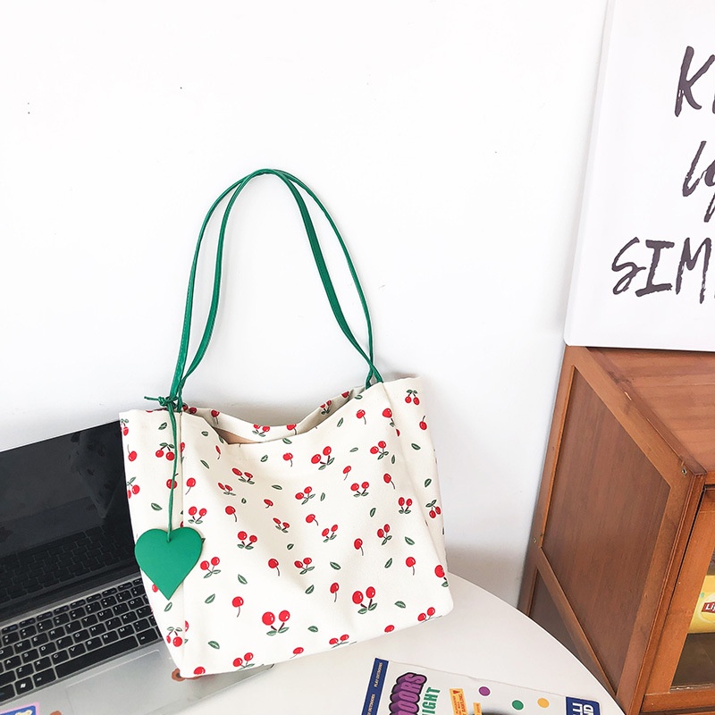 [BISA COD] T8989 Tas Canvas Tas Selempang Wanita Korea Tote Bag Sling Bag Perempuan Tahan Air Stylish