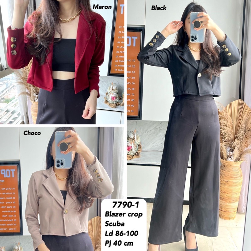 BLAZER CROP WANITA SCUBA MV-7790-1 Import