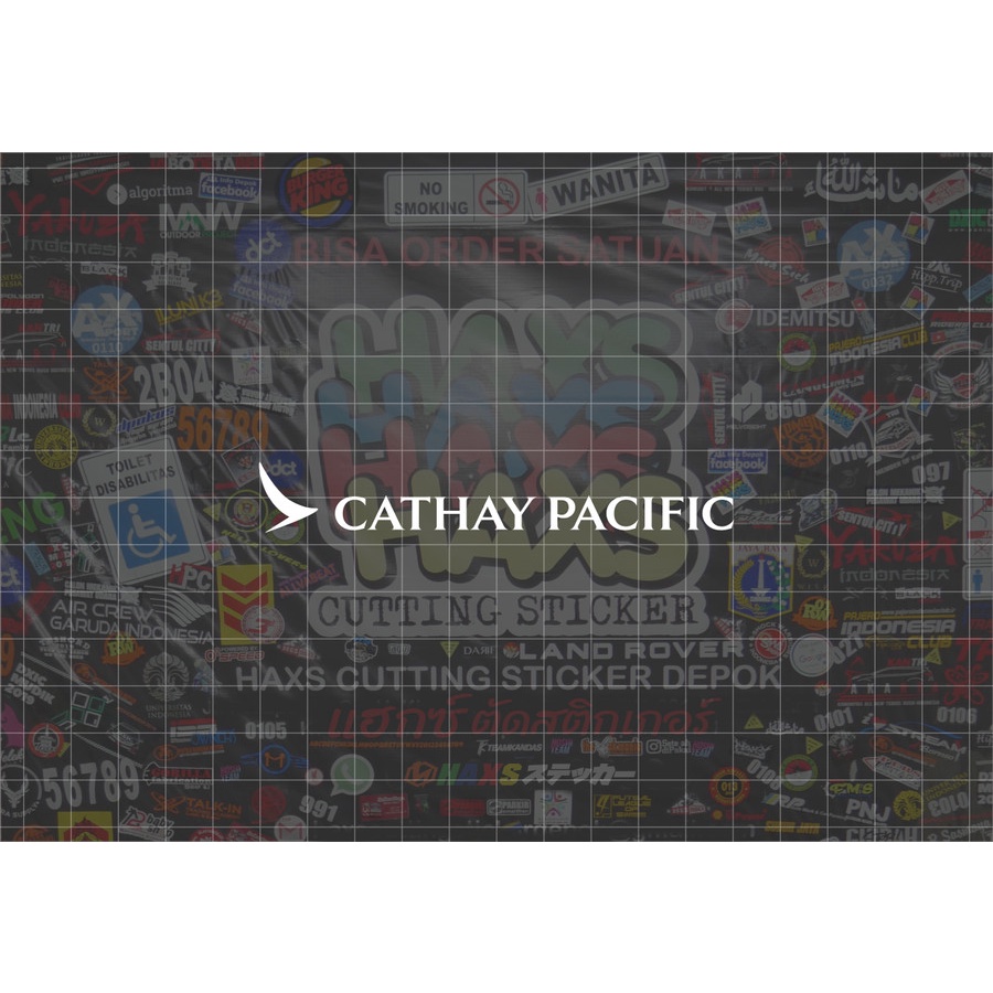 Cutting Sticker Cathay Pacific Ukuran 10 Cm Untuk Motor Mobil