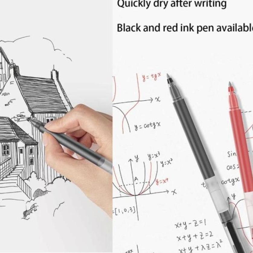 

BISA COD ✔️Mi Jumbo Gel Ink Pen Pulpen Gel 0.5mm 10 PCS|SQ1