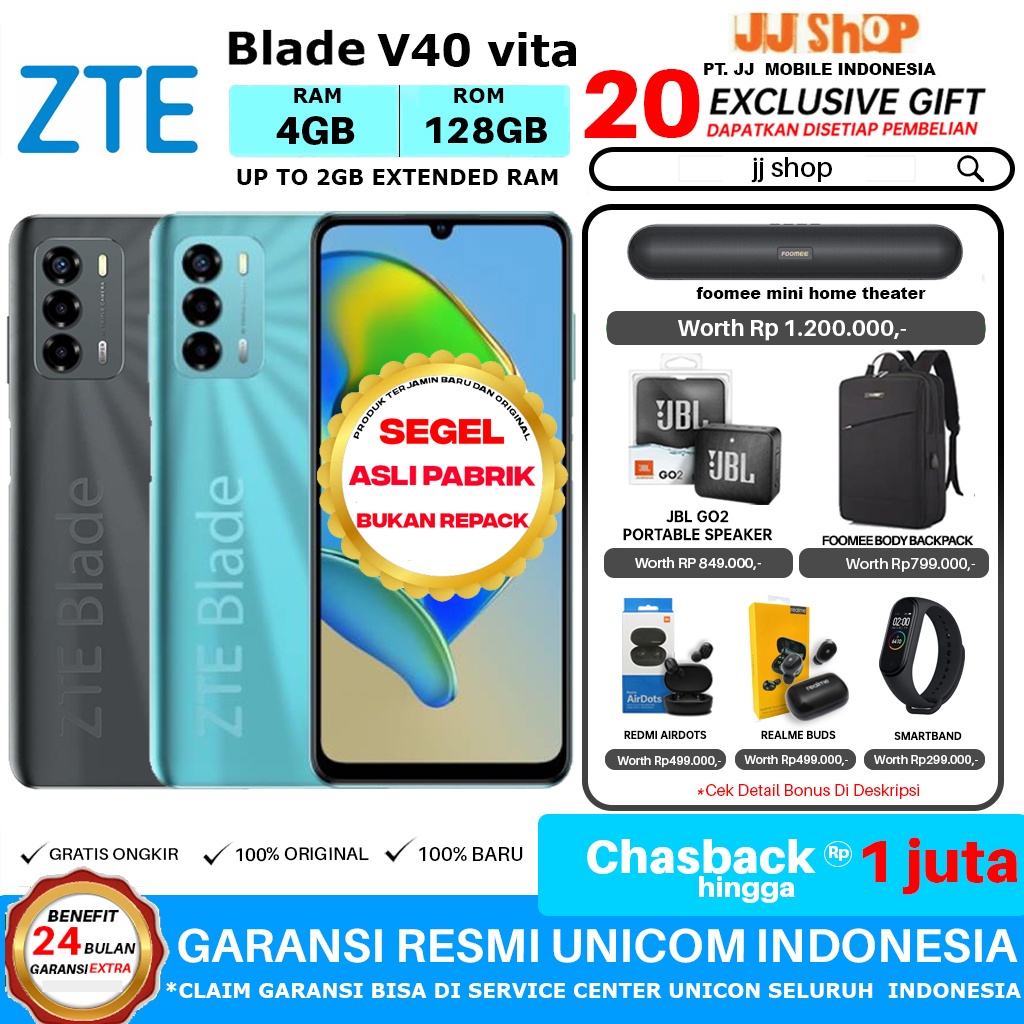 ZTE BLADE V40 VITA - ZTE BLADE A72 - ZTE BLADE A52 &amp; ADVAN G9 PRO GARANSI RESMI