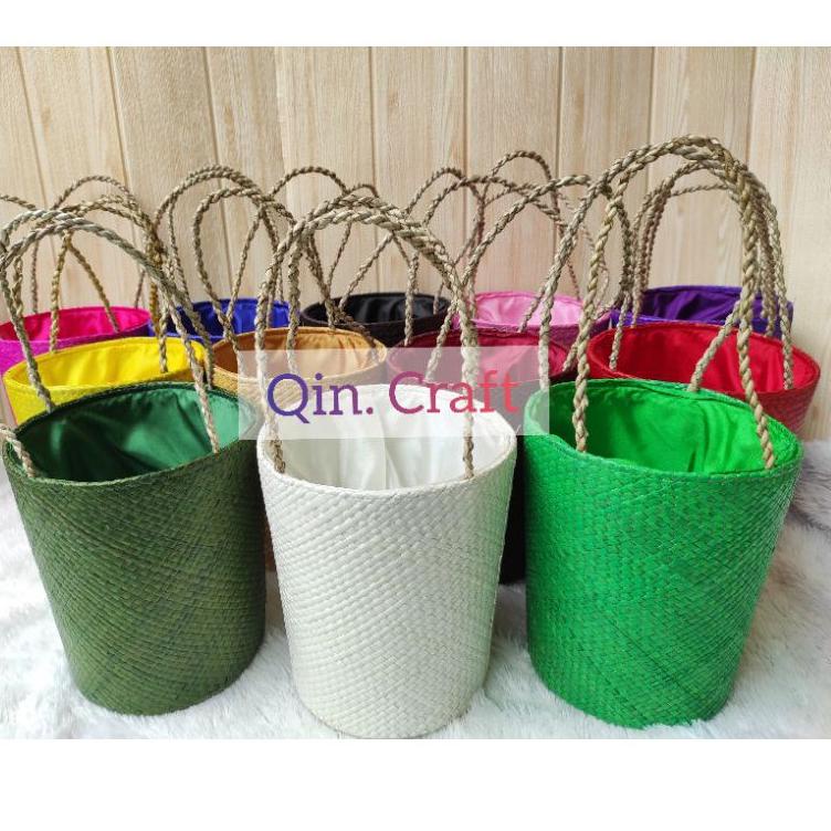 ボ Tas Pandan EMBER POLOS Parcel toples Tas Parcel tas hampers Tas Mendong Anyaman TERBARU 2597 ✿