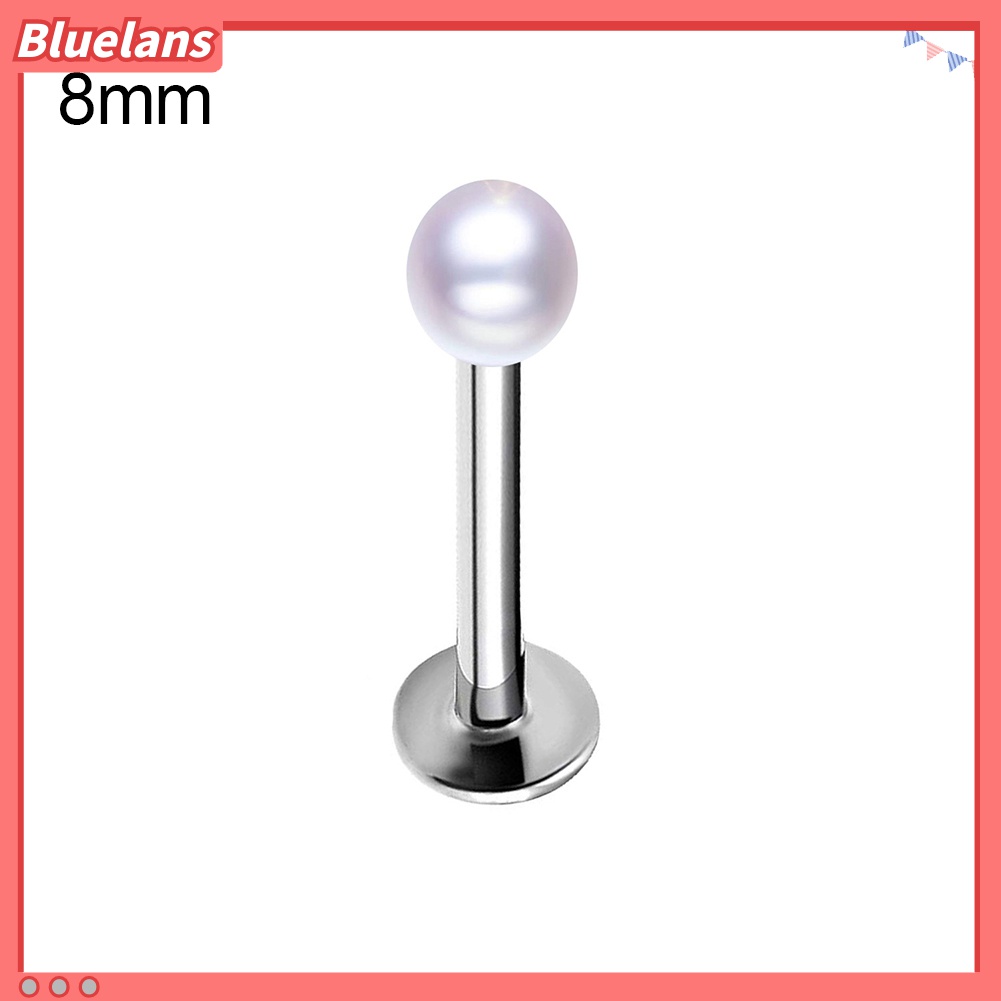 1pc Cincin Tindik Telinga Hidung Bibir Labret Aksen Mutiara Palsu Untuk Unisex