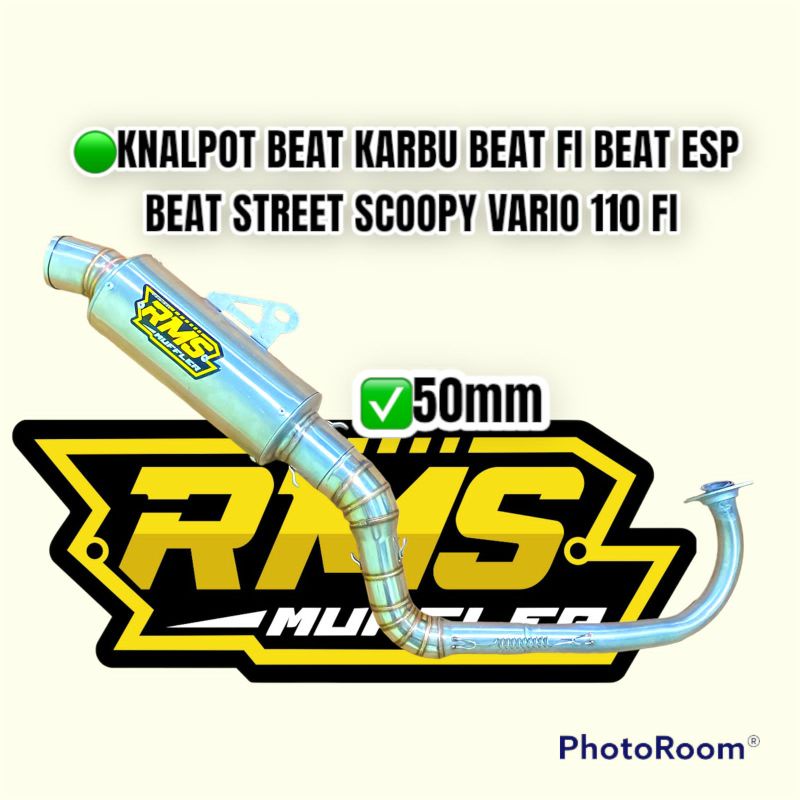 KNALPOT RMS MUFFLER ORIGINAL BEAT KARBU BEAT FI BEAT STREET BEAT ESP SCOOPY LEHER KOLONG BAWAH COBRA
