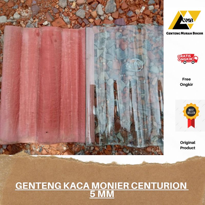 Genteng Kaca Transparant Kenteng Monier Centurion Ketebalan 5 mm Atap Rumah