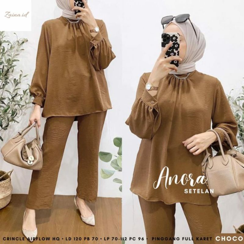 Anora Set Original By Zaina.id Berlabel 100% Original