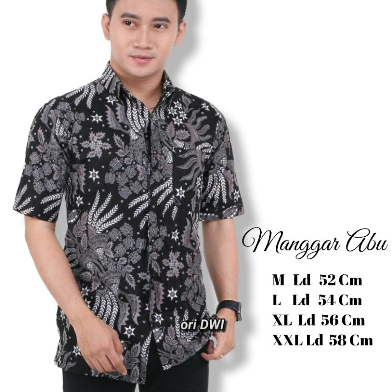 [7.7 big sale] jHem Batik Pria Pendek Lawasan Sogan/Pari Sulur/Parang Black/Merak Papua Ori by Batiek