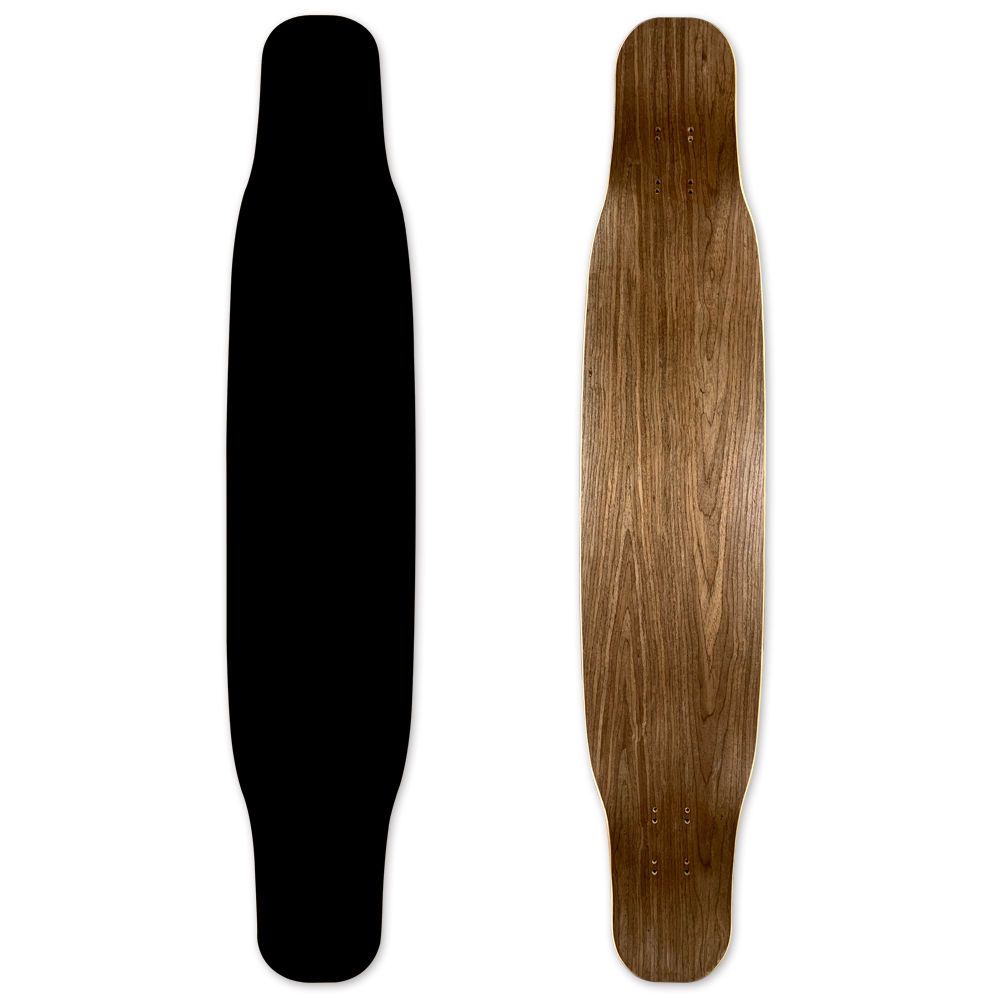 Skateboard Empat Roda Ukuran 46 Inch 117cm Permukaan Papan Jalan Ringan Permukaan Kayu Maple