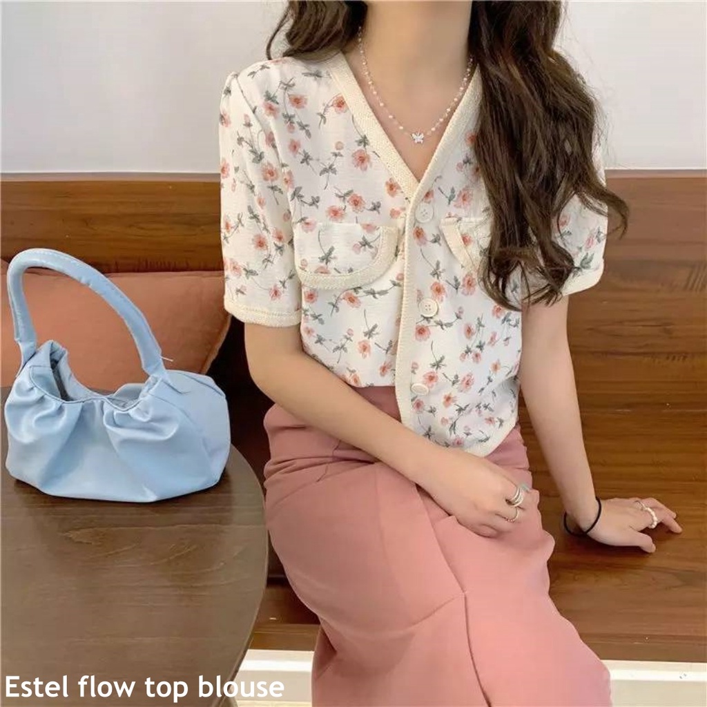 Estel flow top blouse - Thejanclothes