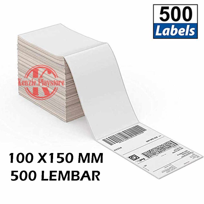 

Kertas Thermal Kertas Sticker Thermal Label Barcode 500 Pcs 100 X 150 Mm / 10X15 Cm