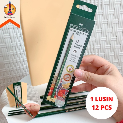 

Pensil 2B Faber Castell Graphite ORIGINAL (12pcs) Pensil 2B Ujian Komputer Alat Tulis Sekolah