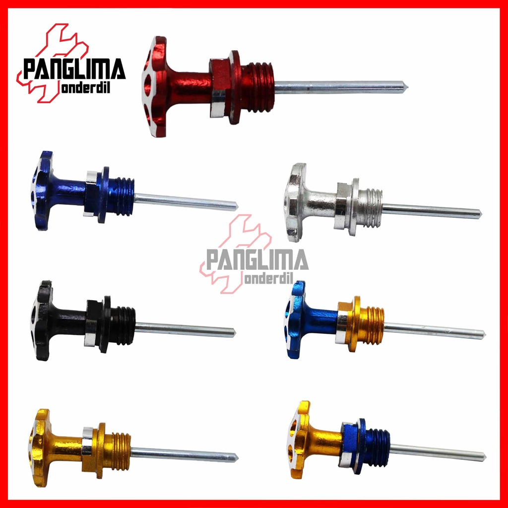 Tutup Jarum Oli Beat FI-F1-Pop-eSP-Street/Vario 110-125-150 Old-New LED/Mio-M3-Z-S-Sporty-Smile/X-Ride/Soul GT 115-New/Fino/Scoopy/Spacy/Supra-X-125-Fit New/Jupiter-MX-Z/Vega CNC Model Jamur Flower Kembang Motor Universal Warna Bebek-Matic-Sport
