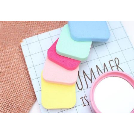 * NCC * ASG Spon Wajah Bedak - Segi Warna-Warni - Mika set isi 6 pcs